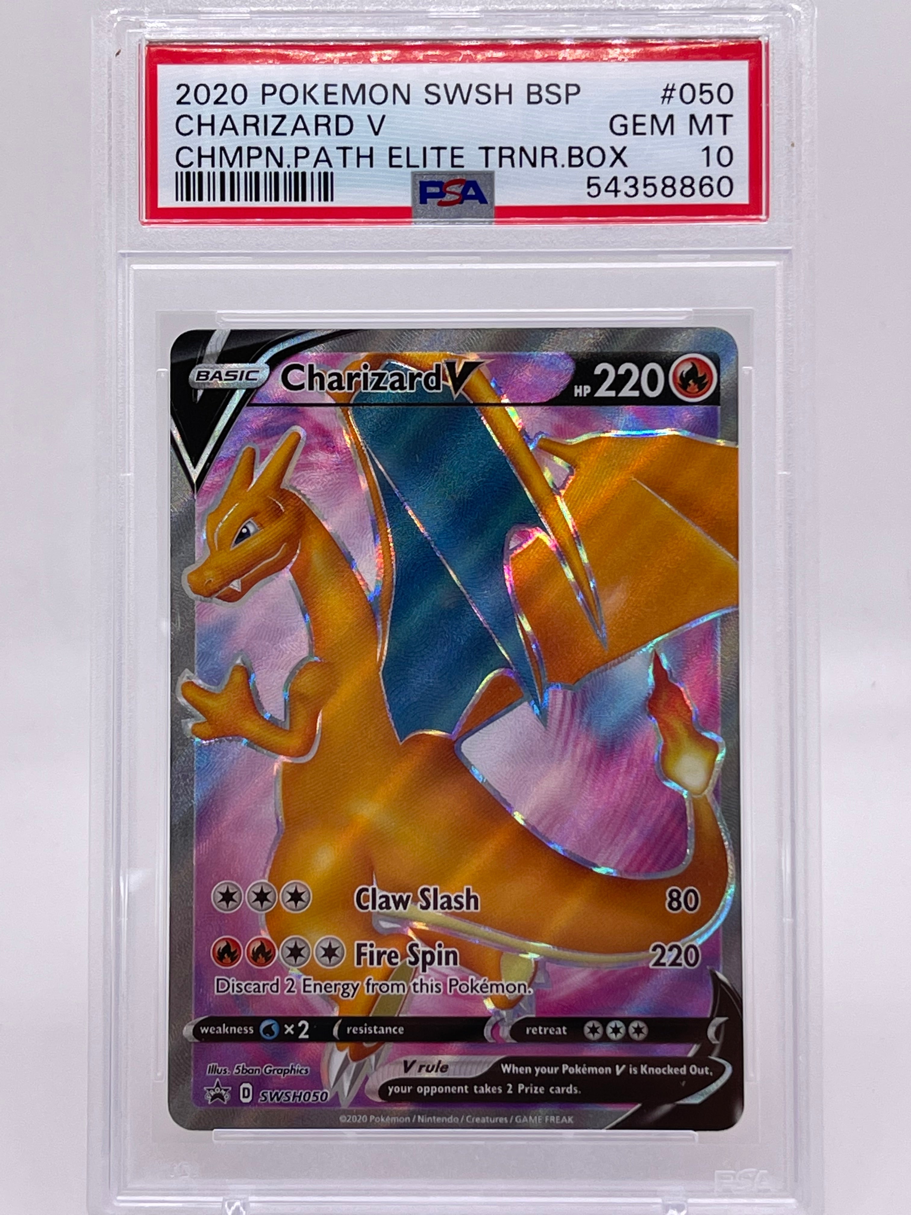 Pokemon TCG: Champion Path #050 Charizard V PSA 10 – T'z Toys & Games