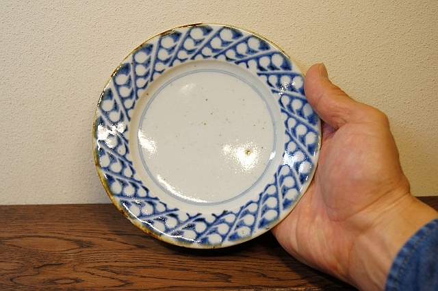 砥部焼 中田窯 5寸リム皿 （すずらん） | 内田屋通販