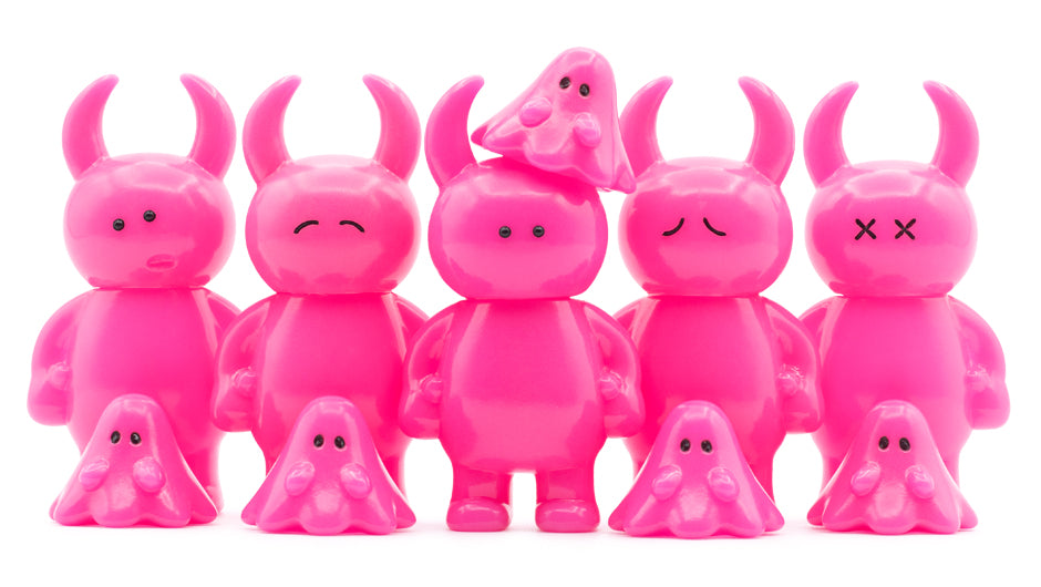 ピンク蓄光 ウアモウ＆おばけちゃん｜UAMOU