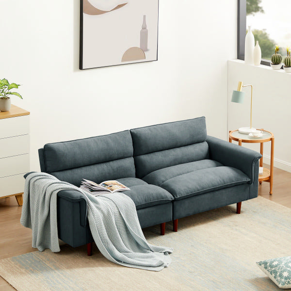 ソファベッド モダンソファベッドグレー ブラウン 1台2役 省スペース