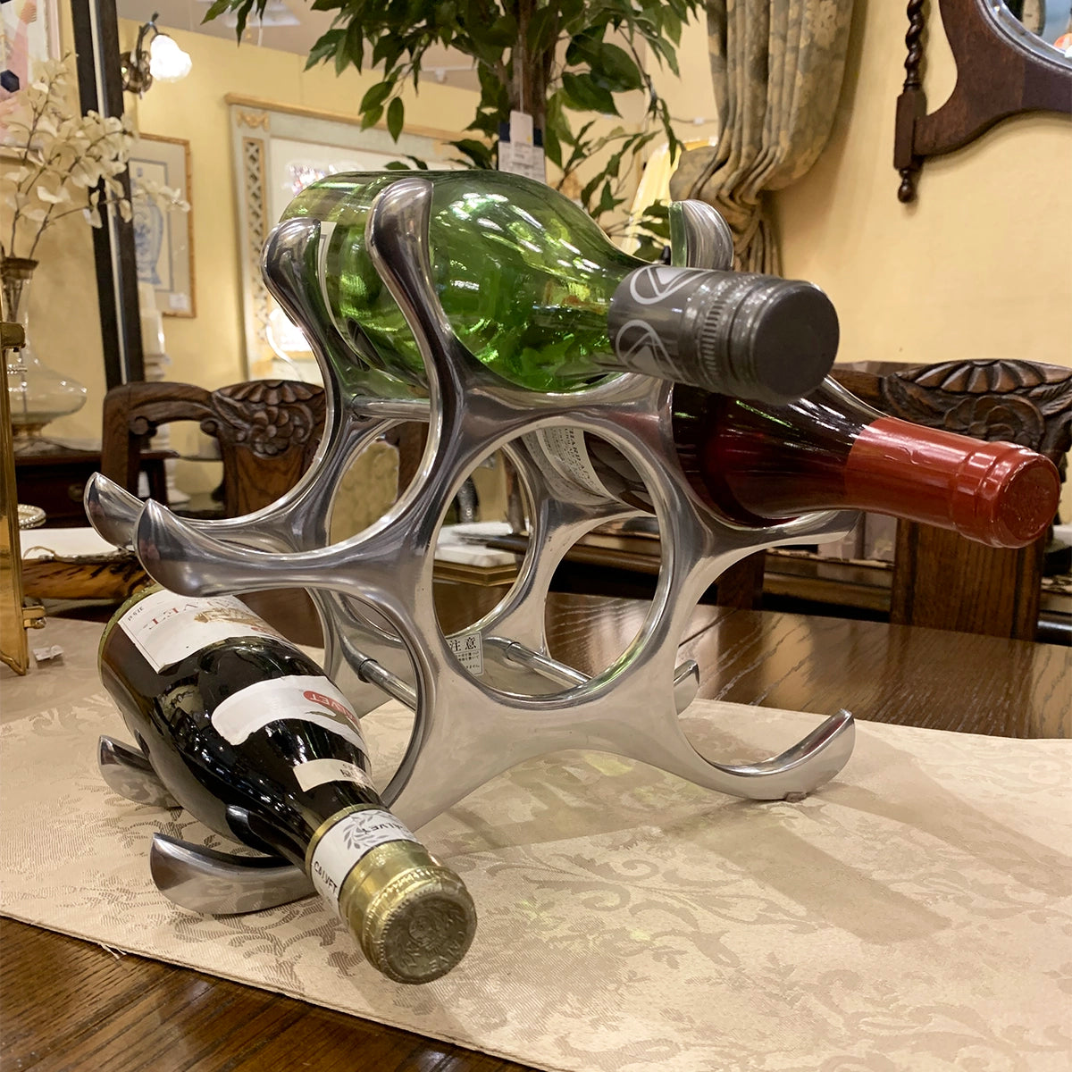 ワインラック6本用/ディスプレイしながら収納できるシンプルなワイン