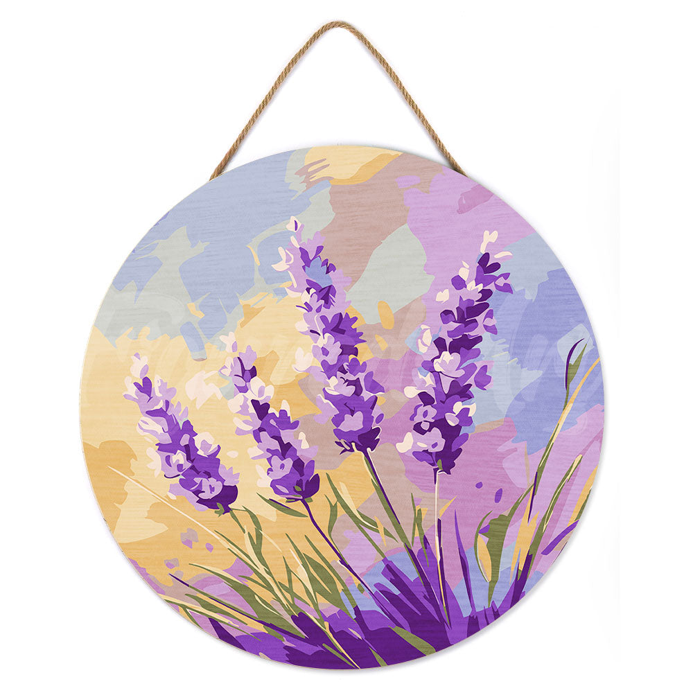Paint by numbers on Wood Slice - Lavender – Figured'Art