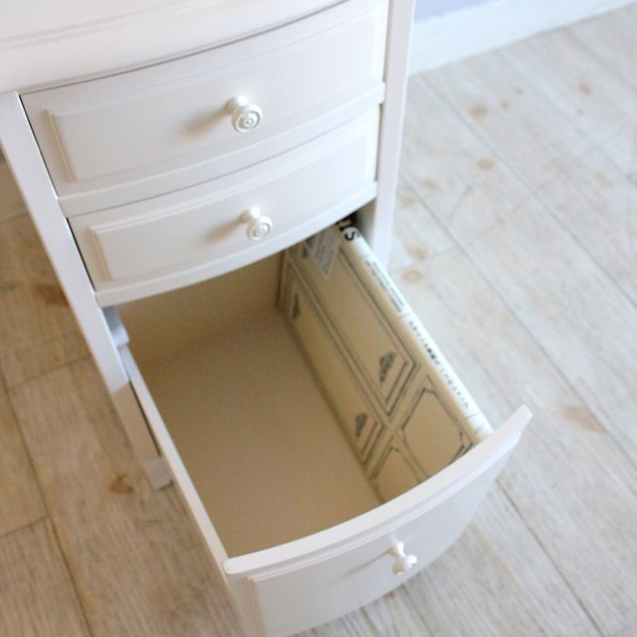 白い学習机 リリーホワイトセブンスデスクアンダー回転チェア3点セット