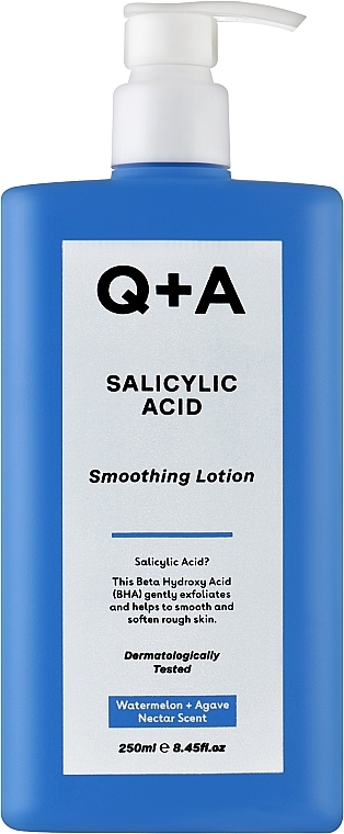 Q+A Salicylic Acid Smoothing Lotion - Soothing Body Lotion | MAKEUP