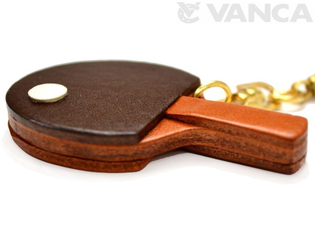 卓球ラケット キーホルダー 革/レザー 日本製【VANCA/バンカクラフト革