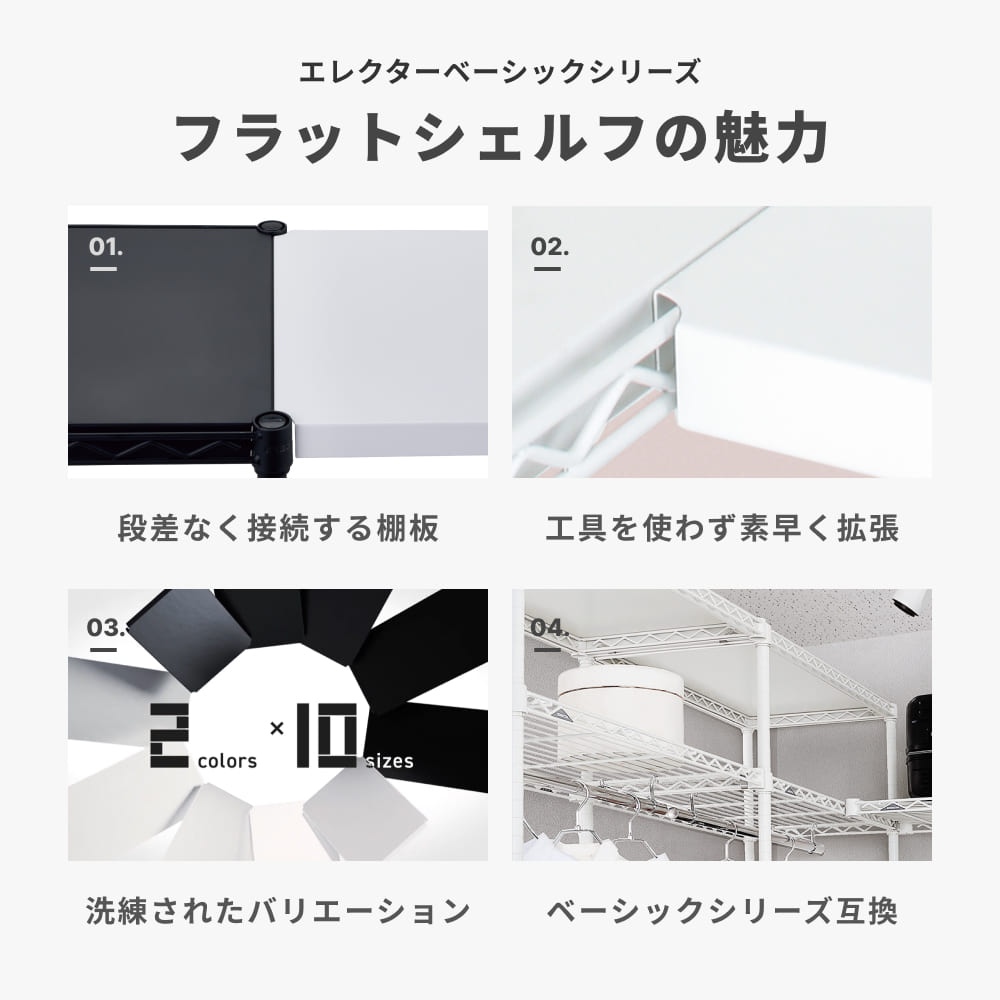 エレクターベーシックシリーズフラットシェルフ ｜スチールラック