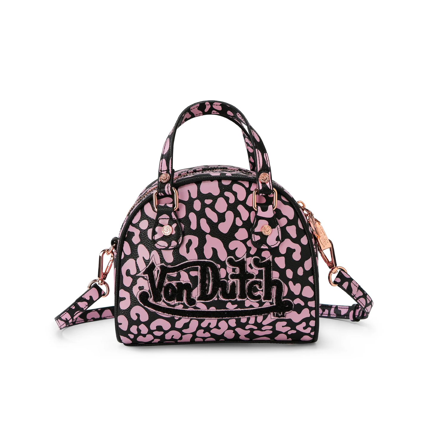 Mini Bowling Bag - Light Pink Cheetah | Von Dutch
