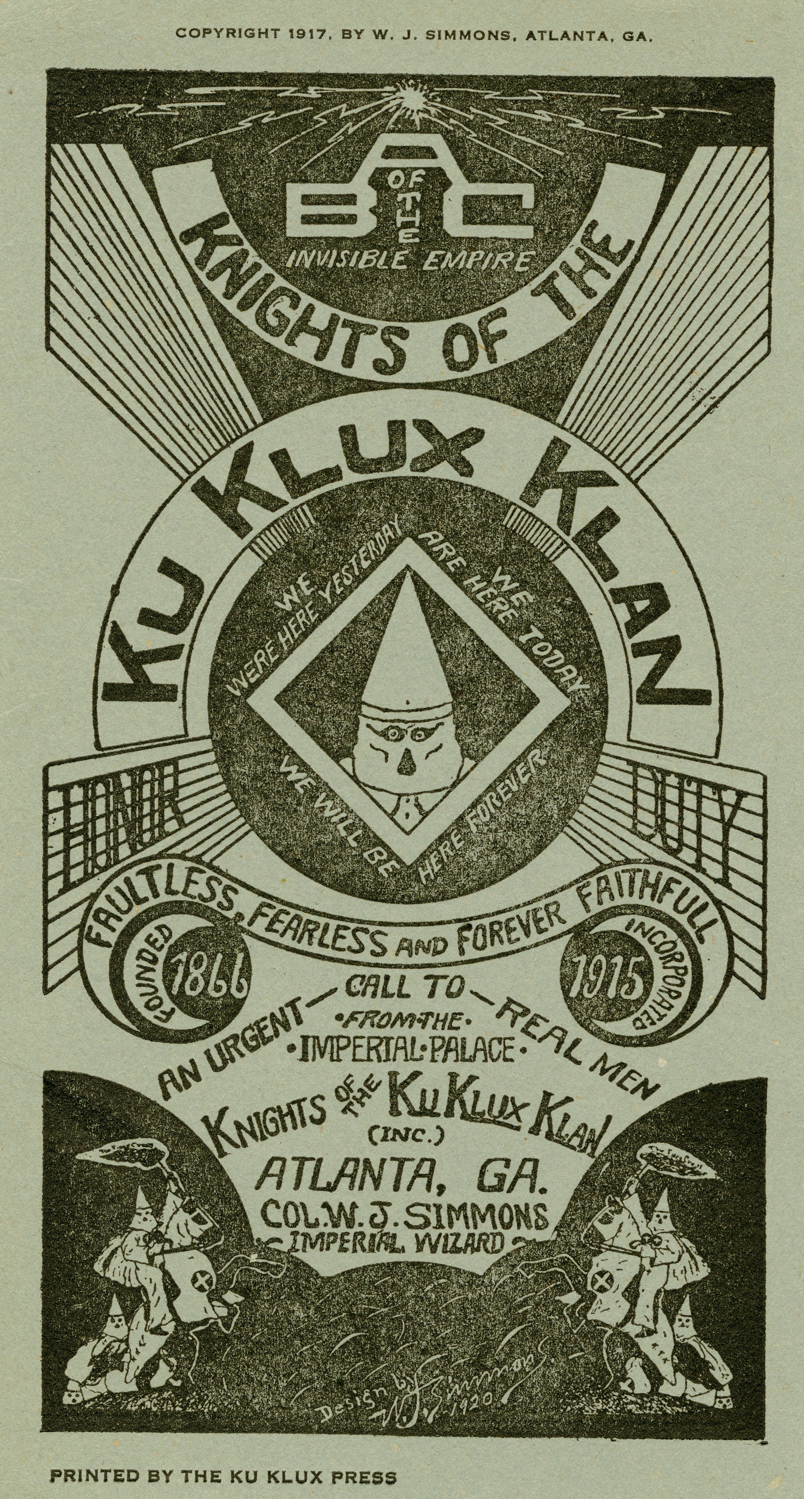 KKK Information Pamphlet 1917 | Waco History