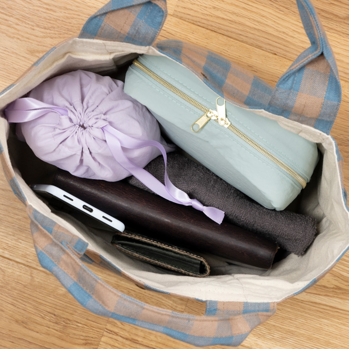 巾着袋 きんちゃくポーチ Tokinone PB. 仕分け巾着 グレー 055772