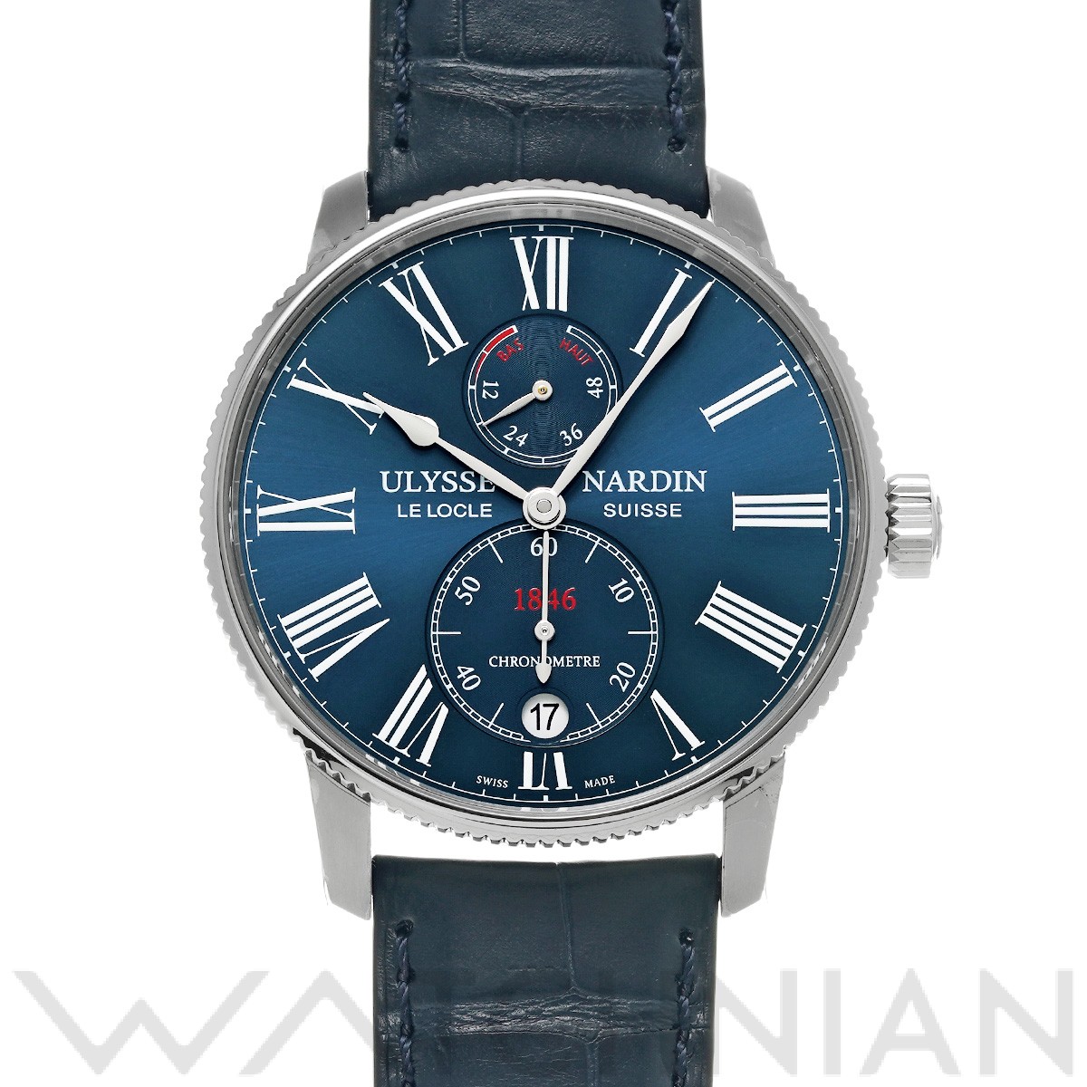 ユリス ナルダン マリーン トルピユール 1183-310/43-RG ブルー メンズ