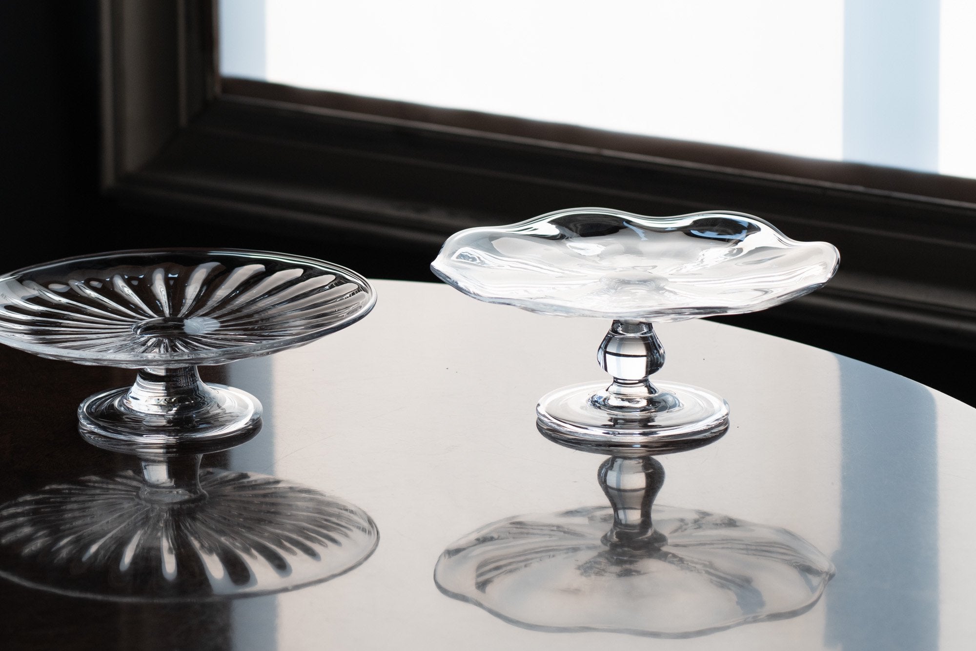 クリアコンポート｜ガラス工房 橙