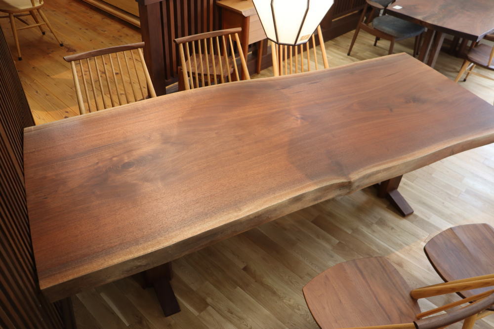 一枚板 ダイニングテーブル ウォールナット 2430 MS-7067 - 一枚板