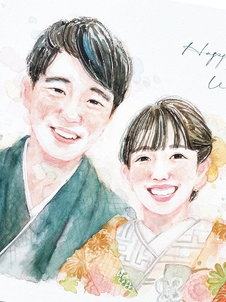 似顔絵作家：haru|似顔絵ウェルカムボードのWORLD1（ワールドワン）