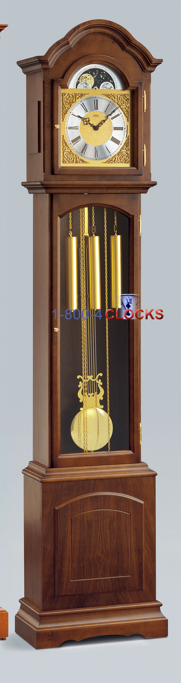 Kieninger Rawlings Grandfather Clock in Walnut at 1-800-4Clocks.com
