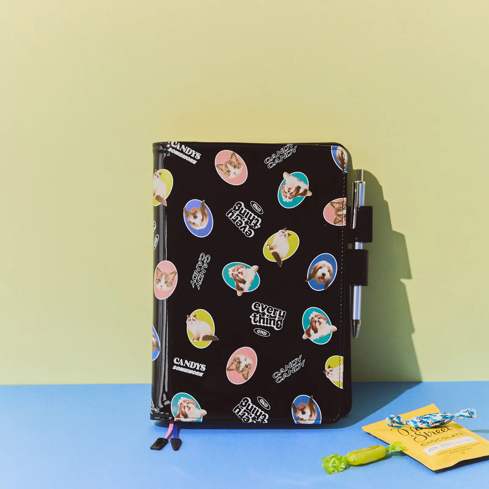 Candy Stripper / DOG&CAT RANDOM（black） ［カズンサイズ（A5