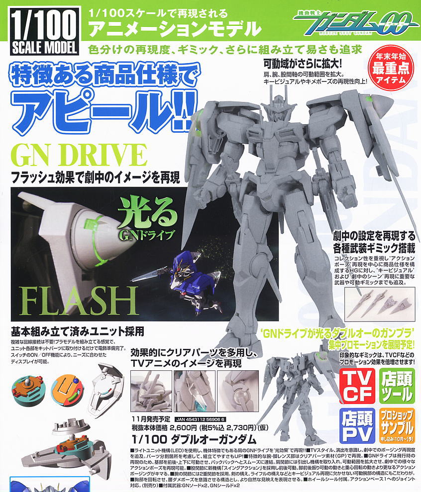 ダブルオーガンダム (1/100) (ガンプラ) - ホビーサーチ ガンプラ他