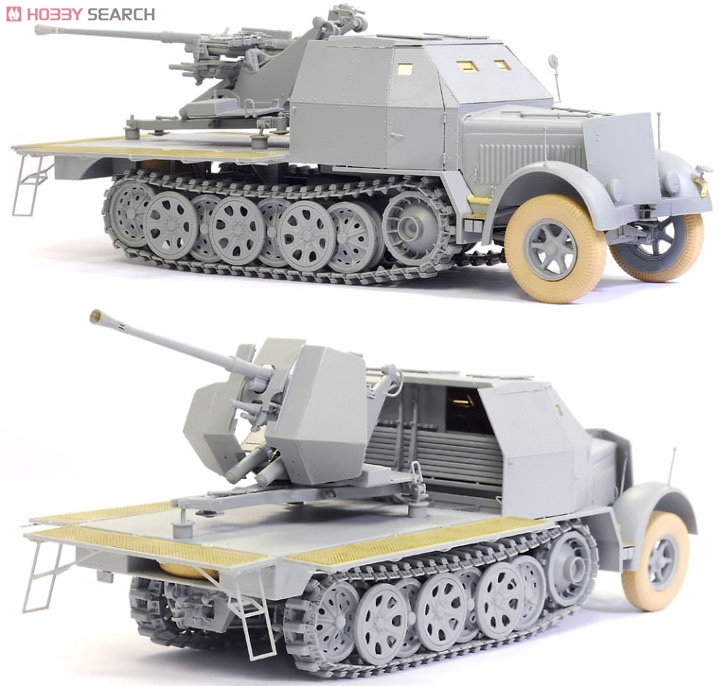 WW.II ドイツ軍 Sd.Kfz.7/2 8tハーフトラック 3.7cm Flak37 対空機関砲