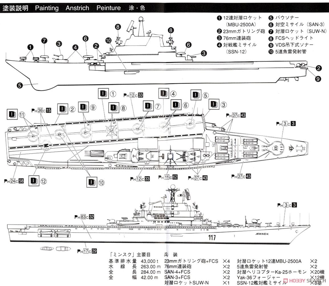 ロシア海軍空母 ミンスク (プラモデル) - ホビーサーチ ミリタリープラモ