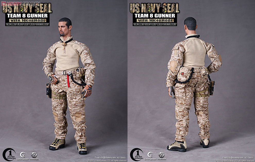 Crazy Dummy - 1/6 U.S.Modern Navy Seal Team 8 Gunner With MK48