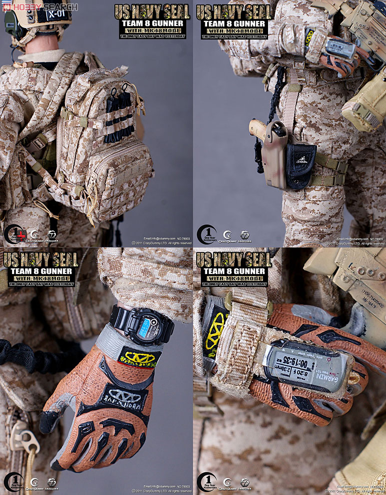 Crazy Dummy - 1/6 U.S.Modern Navy Seal Team 8 Gunner With MK48