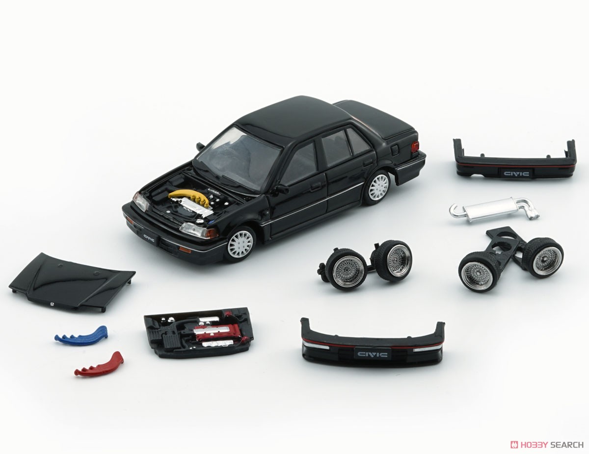 ホンダ シビック EF2 1991 ブラック (RHD) (ミニカー) - ホビーサーチ