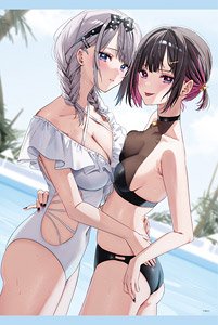 千種みのり 描き下ろし等身大タペストリー【ウェディング水着ver.】(1