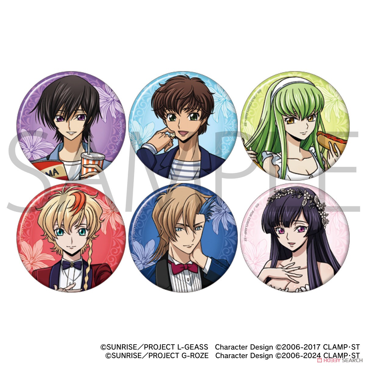 コードギアス 反逆のルルーシュ キャラバッジコレクション (6個セット