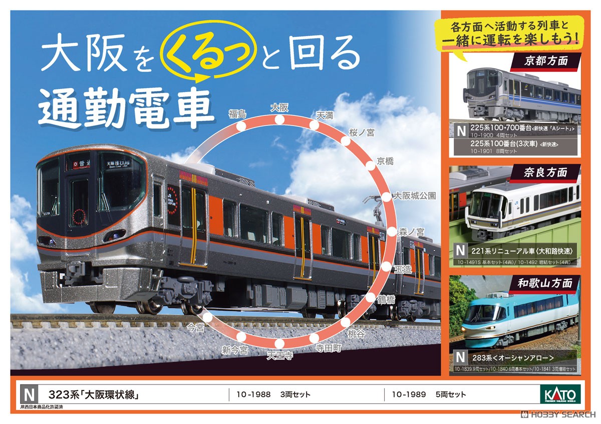 323系 大阪環状線 基本セット(3両) (基本・3両セット) (鉄道模型