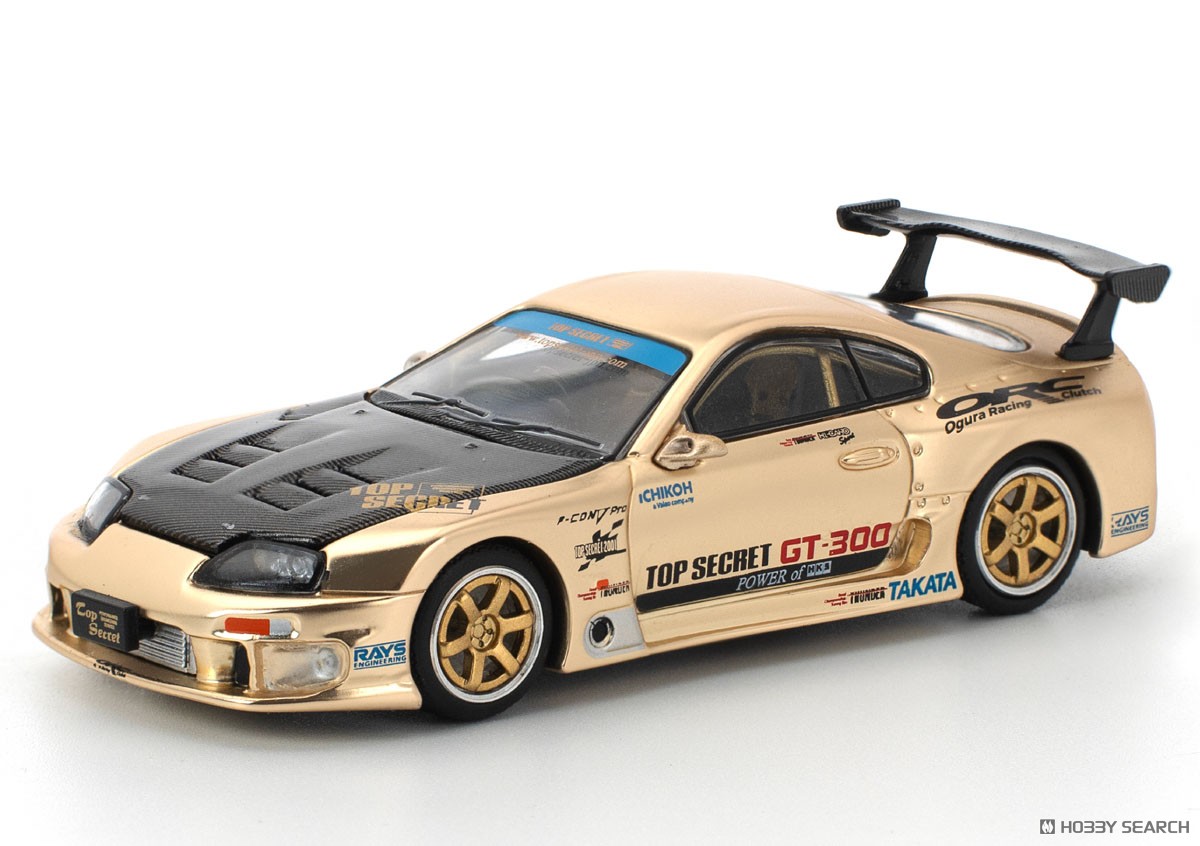 トップシークレット GT300 スープラ - クロームゴールド (ミニカー