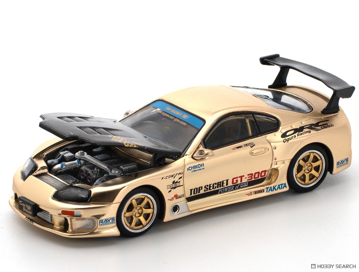 トップシークレット GT300 スープラ - クロームゴールド (ミニカー