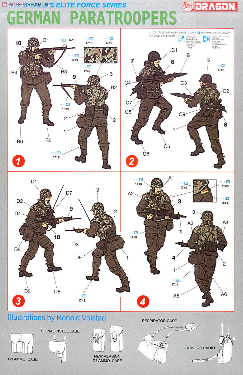 ドイツ軍 連邦軍降下猟兵 フィギュアセット (プラモデル) - ホビー