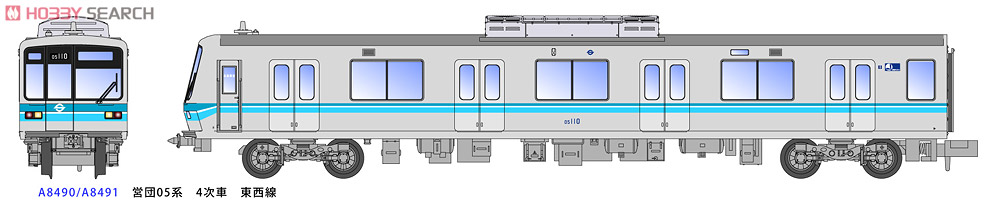 営団05系 4次車 東西線 (増結・4両セット) (鉄道模型) - ホビーサーチ