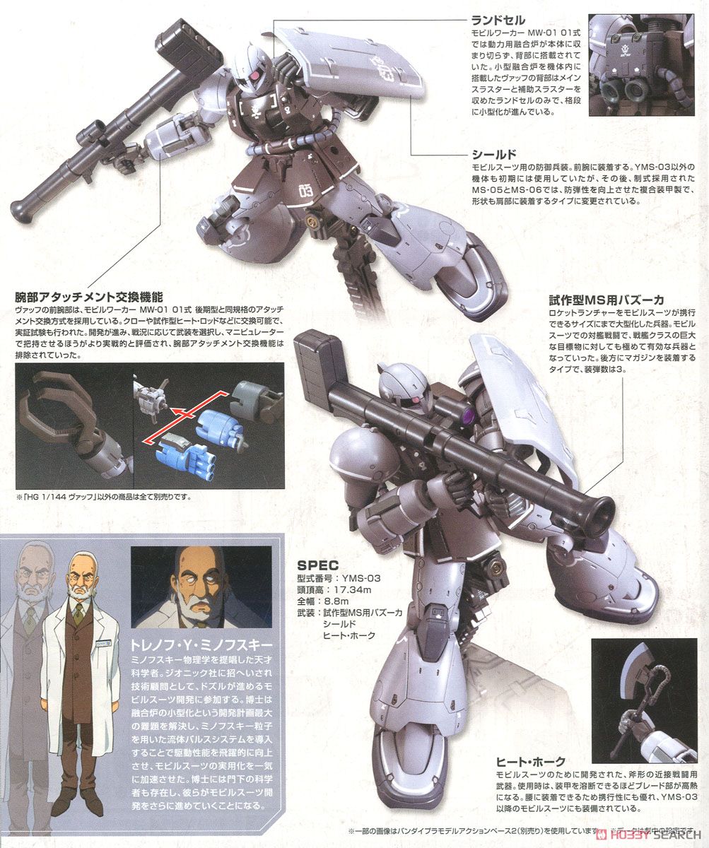 YMS-03 ヴァッフ (HG) (ガンプラ) - ホビーサーチ ガンプラ他