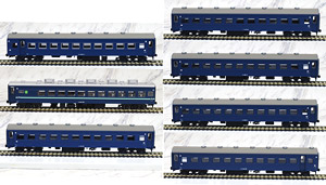 16番(HO) 特急『はつかり』 客車 (はつかり塗装) 8輌セット (基本・8両