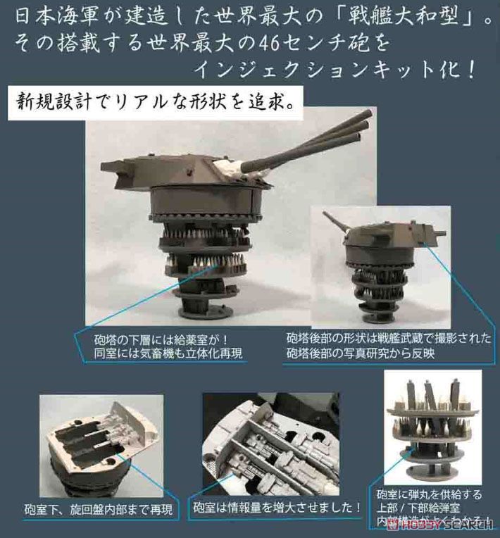 戦艦大和 九四式46センチ3連装主砲塔 (プラモデル) - ホビーサーチ