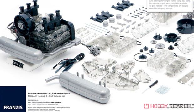 1966年型ポルシェ水平対向6気筒 「フラット6 ボクサー」エンジン 透明