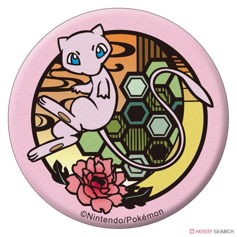 ポケットモンスター 切り絵シリーズ 和紙缶バッジ ミュウ