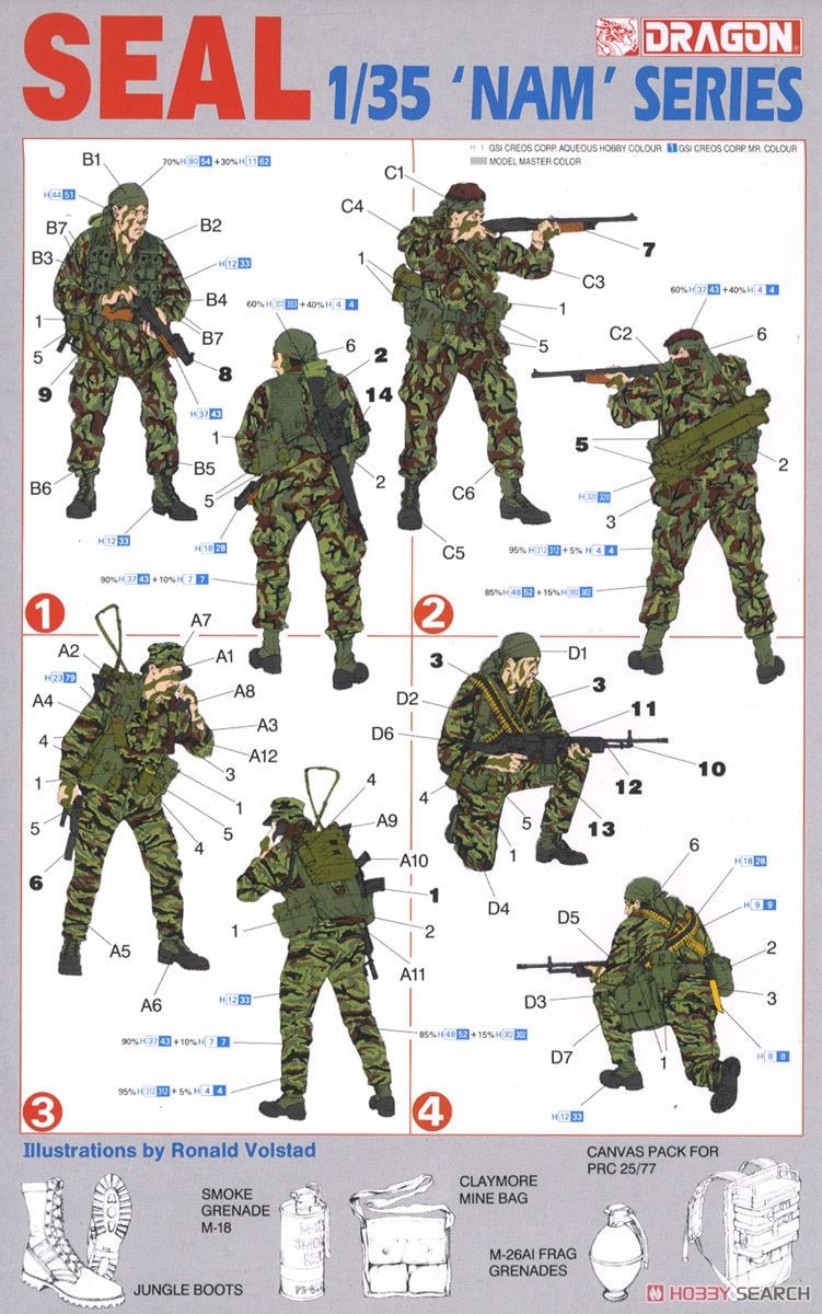 ベトナム戦争 アメリカ海軍 特殊部隊 シール SEAL (プラモデル