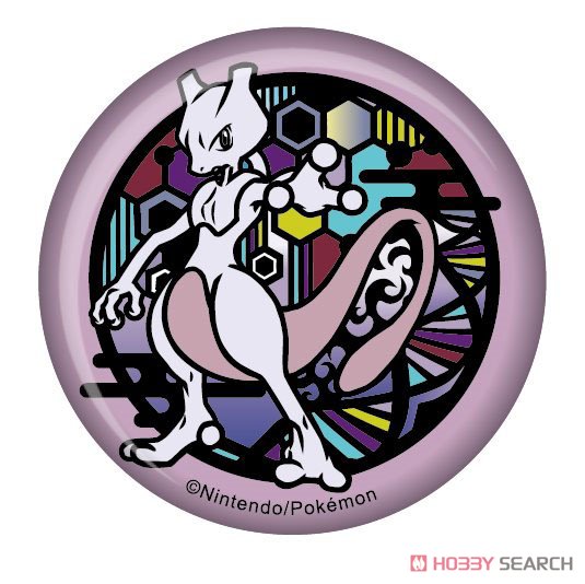 ポケットモンスター 切り絵シリーズ 和紙缶バッジ ミュウツー A