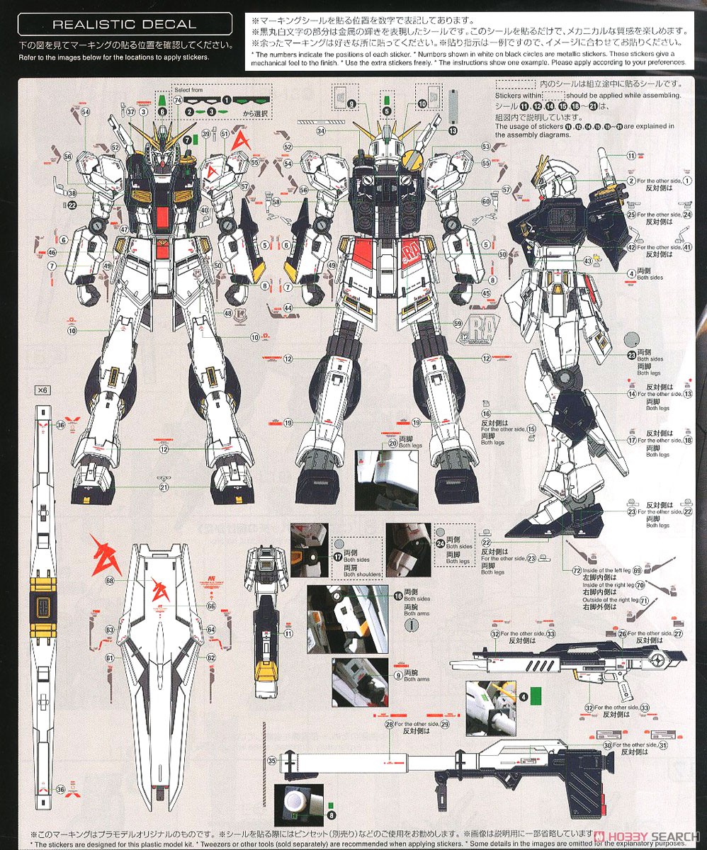 νガンダム フィン・ファンネルエフェクトセット (RG) (ガンプラ