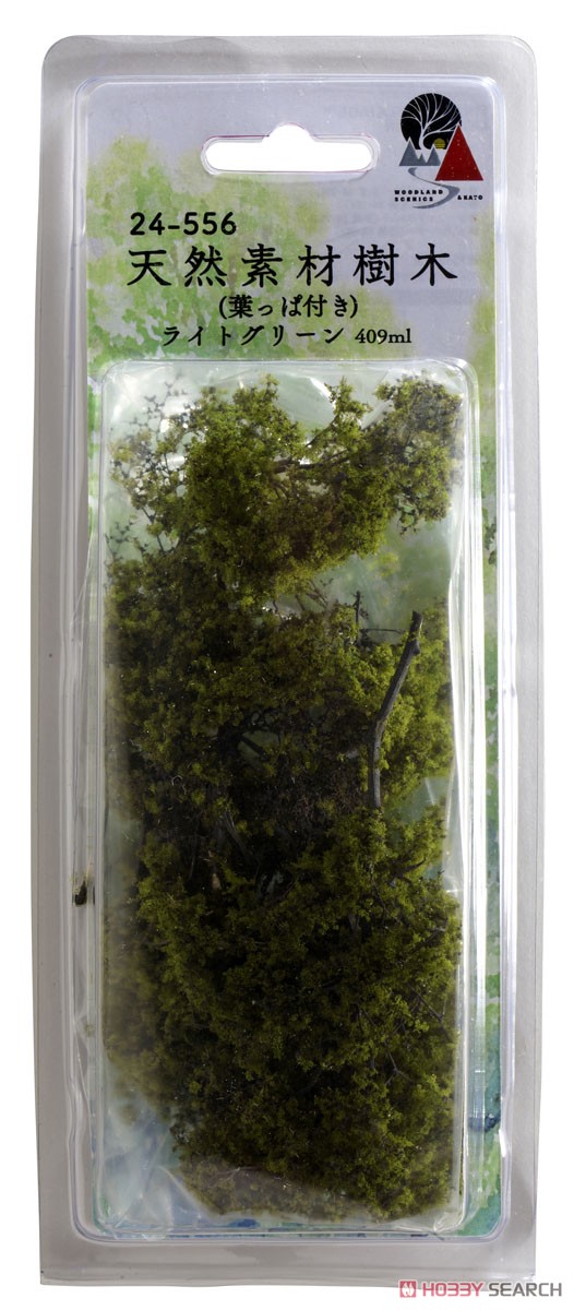 ジオラマ材料】 天然素材樹木(葉っぱ付き) ライトグリーン (409ml