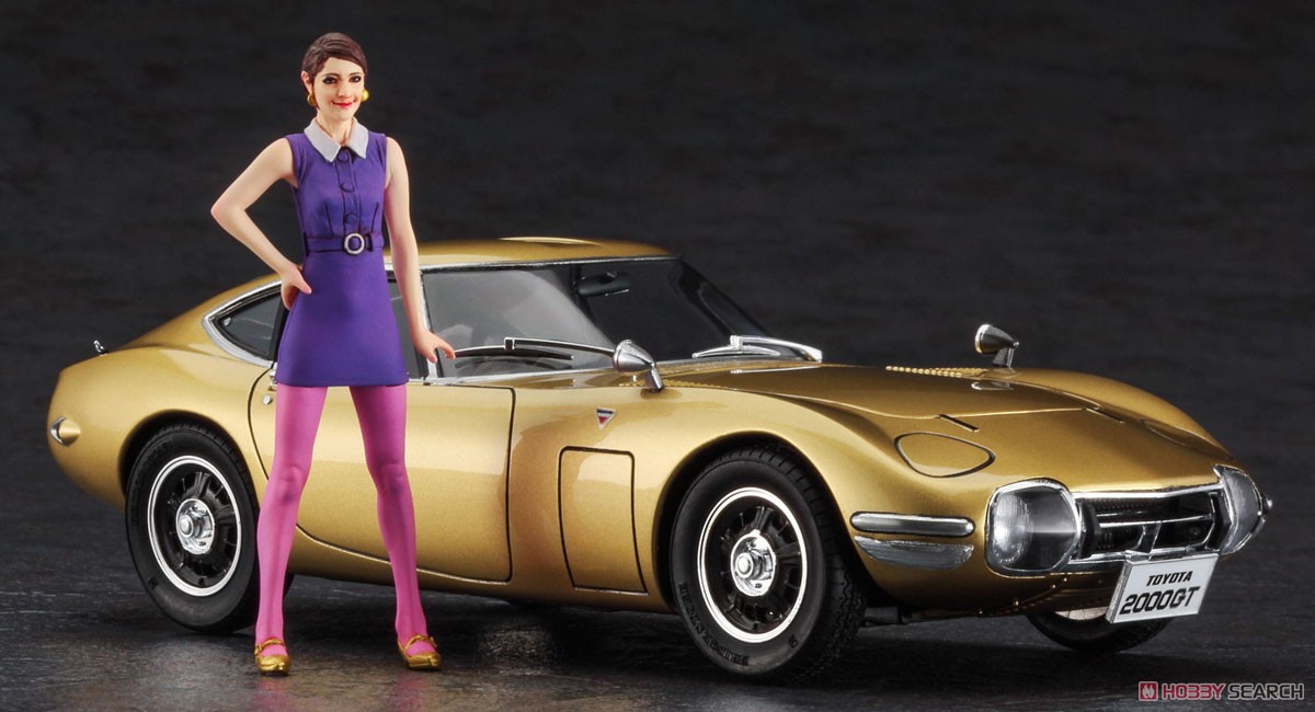 トヨタ2000GT `ゴールド` w/60`s ガールズモデルフィギュア