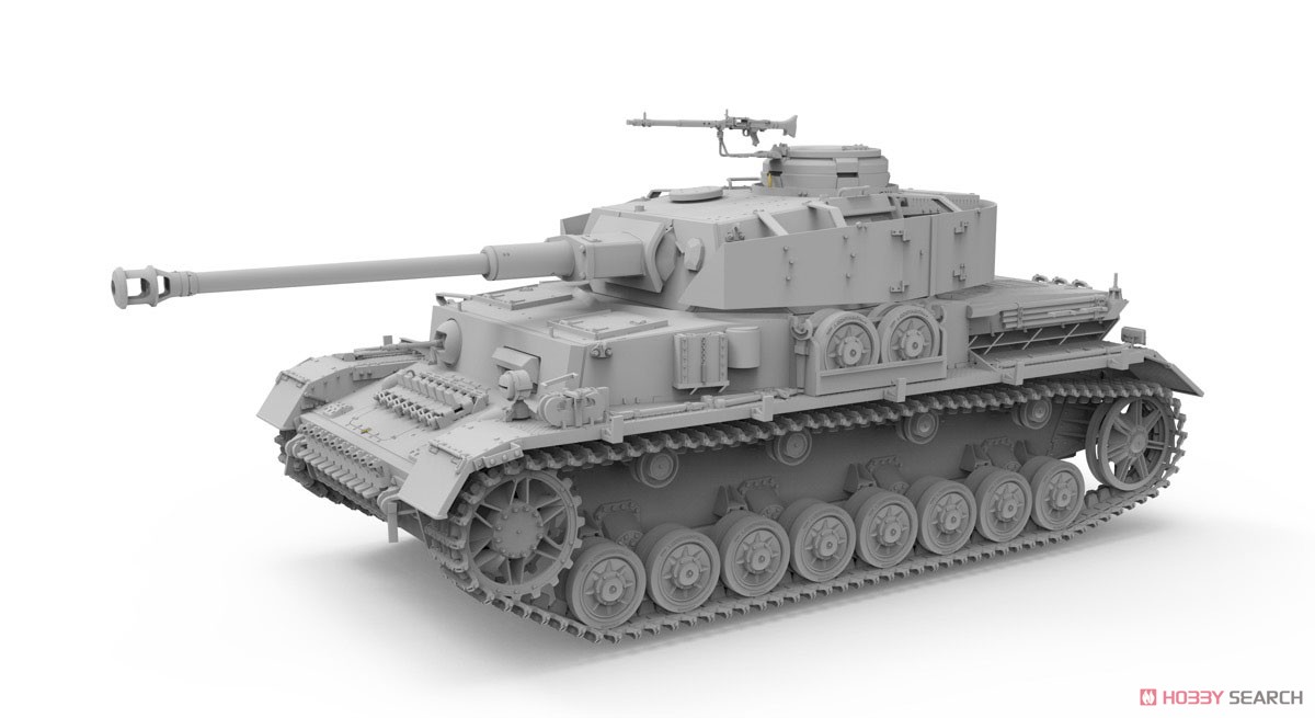 ドイツ IV号戦車J型 初期/中期型 & 平貨車 (2in1) w/線路 (プラモデル