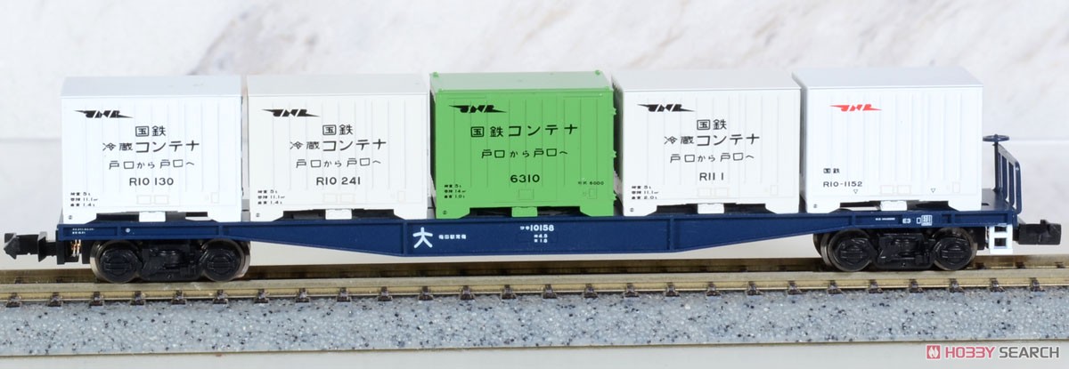コキ10000 登場時 コンテナ5個積 2両セット (2両セット) (鉄道模型