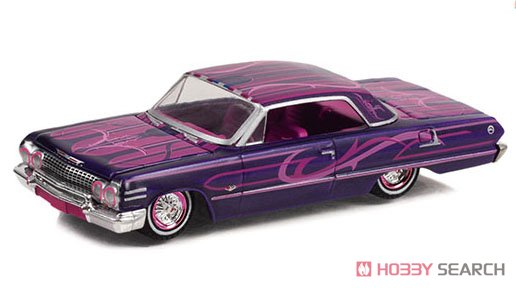 1963 シボレー インパラ ローライダー パープル (ミニカー) - ホビー