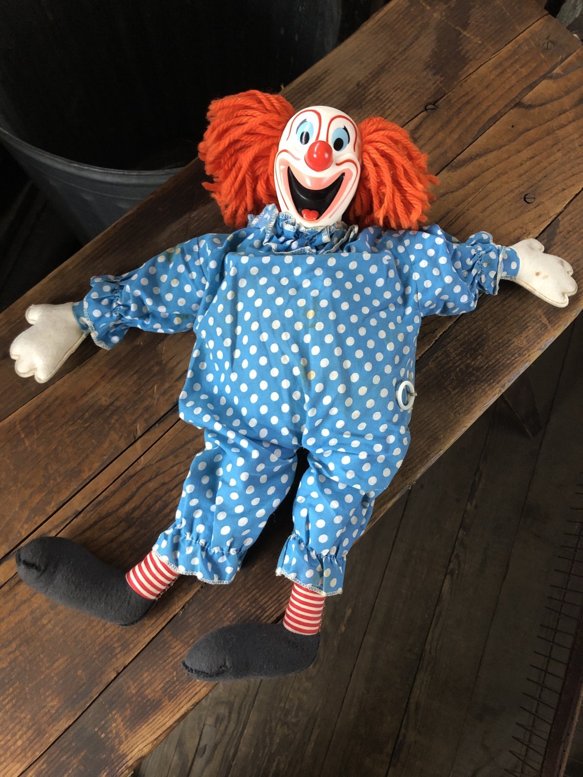 60s Vintage Mattel Bozo the Clown Pullstring Talking Doll (A029