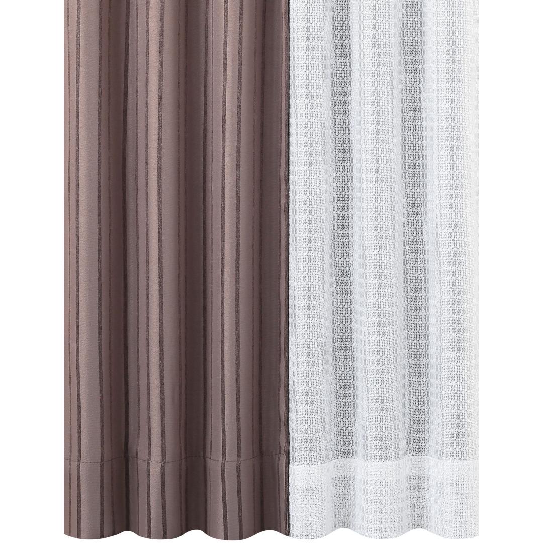 厚地カーテン+レース レックス 100×110 4枚組 BR | TWO-ONE STYLEネット