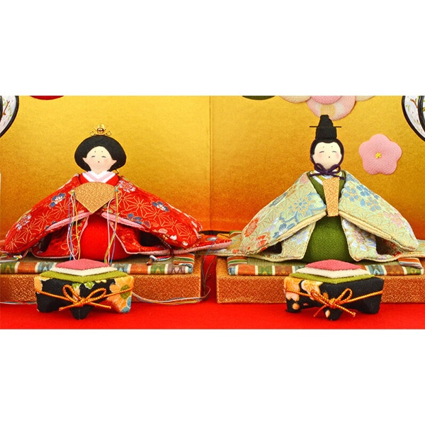 ひな人形 雛平飾り 親王飾り京雛 桃の節句 花屏風付 | 西松屋