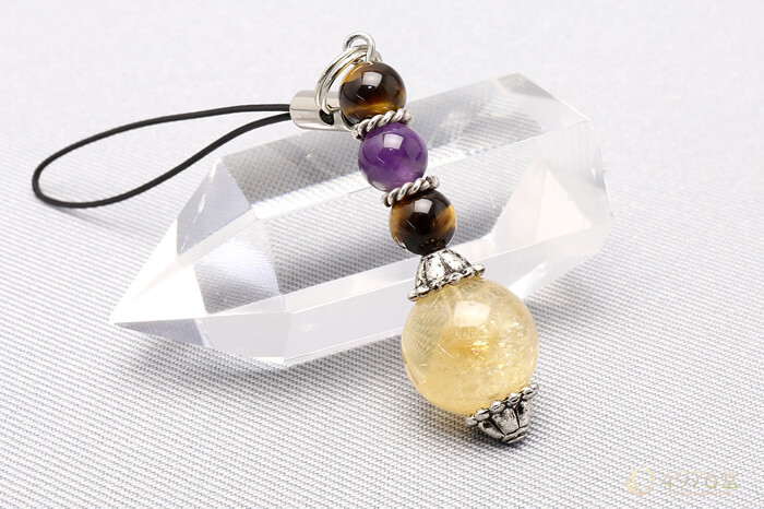 シトリン・タイガーアイ・アメジスト ストラップ ｜ 天然石通販の4976堂