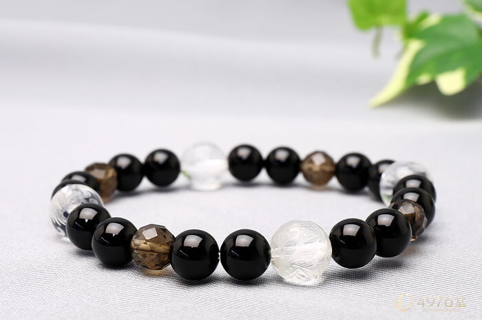 オニキス・四神獣水晶・スモーキークォーツ ブレスレット ｜ 天然石